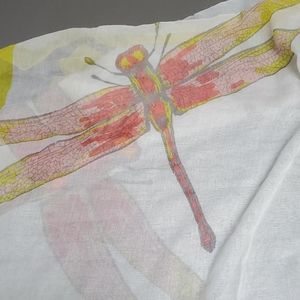 Colorful dragonfly scarf or wrap